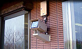 remote monitoring camera on the outer wall of the Aira station